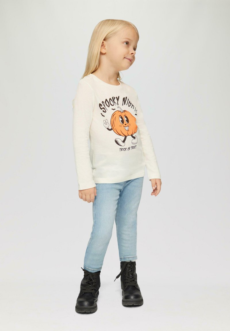s.Oliver UNISEX MIT HALLOWEEN - Langarmshirt - creme