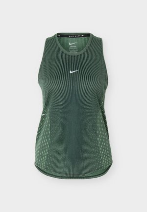 Nike Performance, SWIFT TANK - Débardeur - black/light green spark