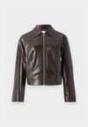 OBJEMIA JACKET - Imitert skinnjakke - seal brown