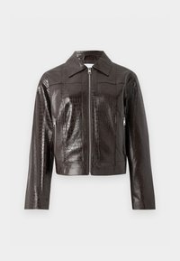OBJEMIA JACKET - Keinonahkatakki - seal brown