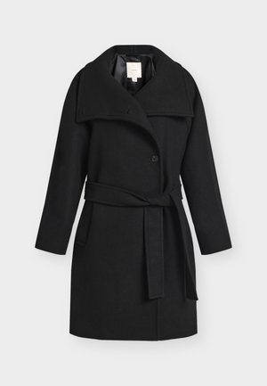 Calvin Klein, FUNNEL NECK KNEE LENGTH  - Abrigo de invierno - black