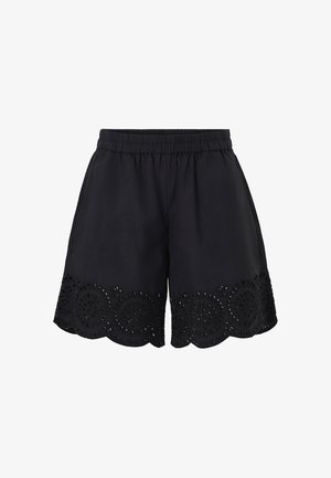 Ellos Collection SHORTS MIT EINER BRODERIE ANGLAISE. - Shorts - black