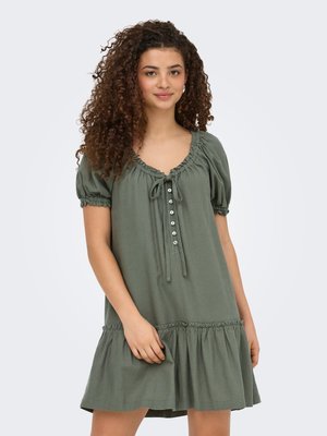 ONLY ONLGOA Linen Short - Vapaa-ajan mekko - smokey olive