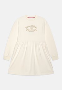 Tommy Hilfiger FLOWER KNITTED DRESS - Kasdienė suknelė - ancient white