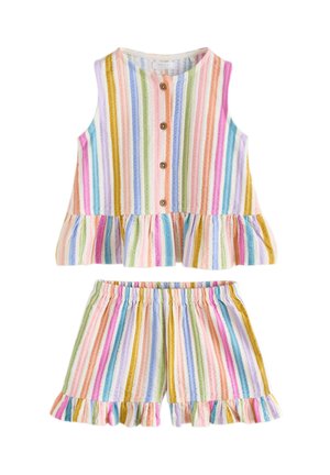 Next, REGULAR FIT - PEPLUM SET   - Bluză - pink blue rainbow stripe