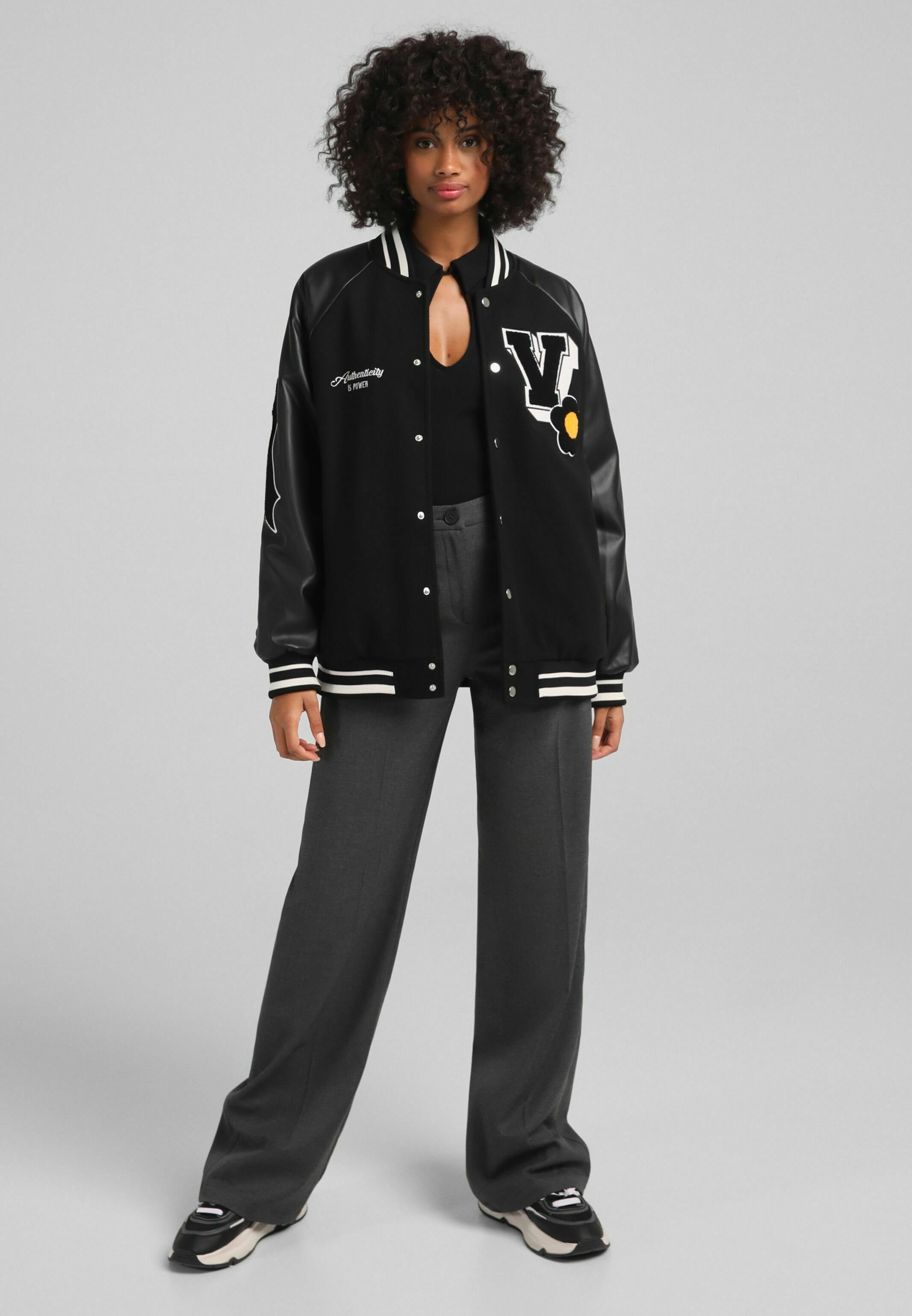 Bershka Giubbotto Bomber - black/nero - Zalando.it