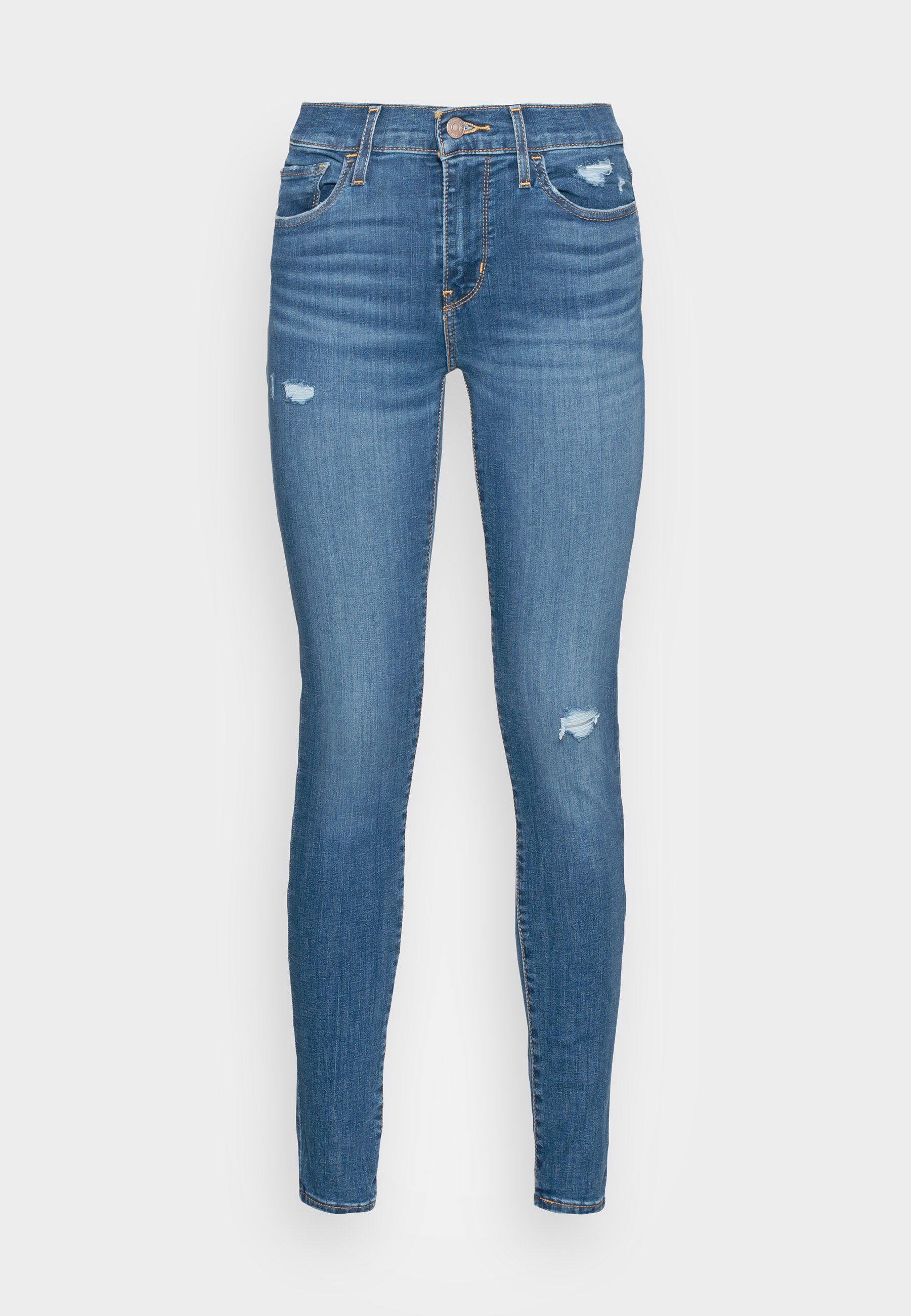 Levi's® 710™ SUPER SKINNY - Jeans Skinny Fit - dark indigo worn  in/destroyed denim - Zalando.co.uk