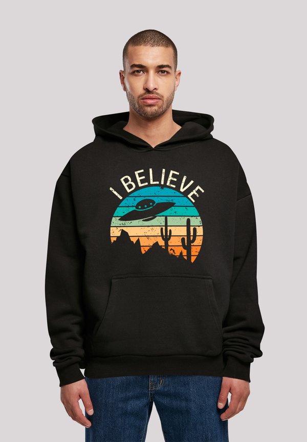 I BELIEVE UFO ALIEN SUNSET - Kapuzenpullover - schwarz
