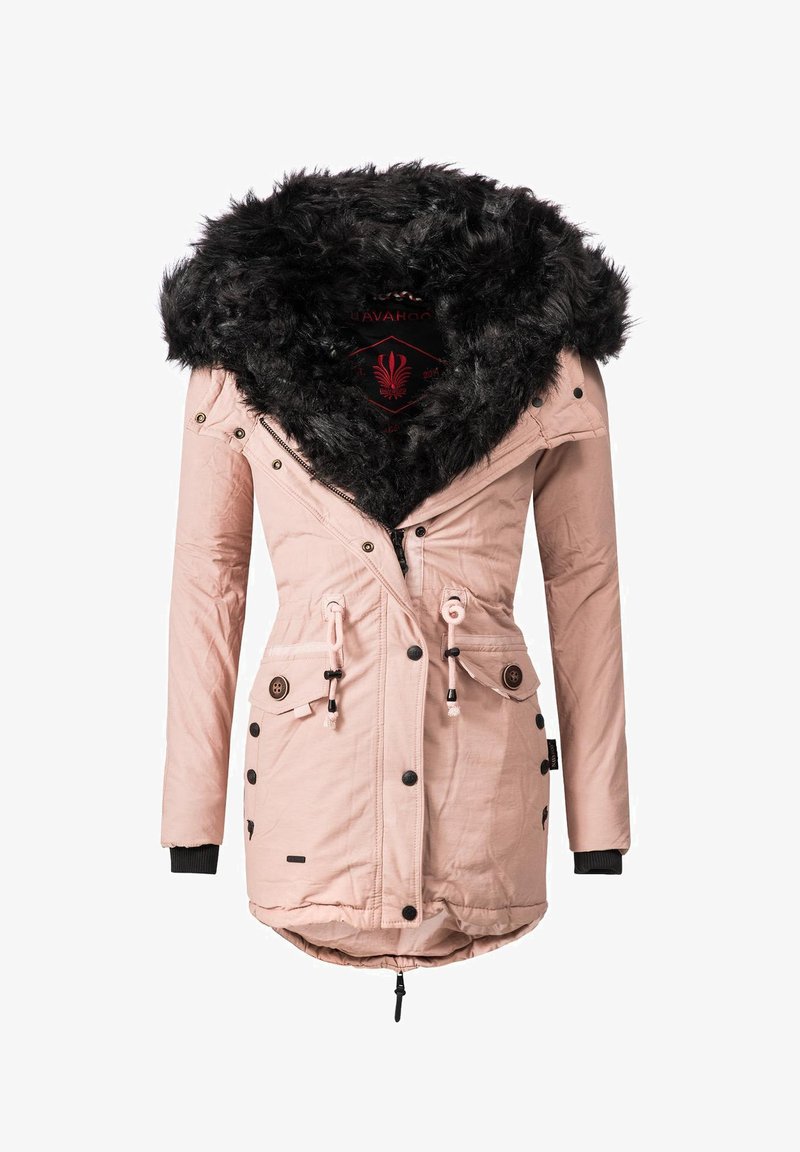 Navahoo SWEETY - Winter coat - rosa mit schwarzem fell
