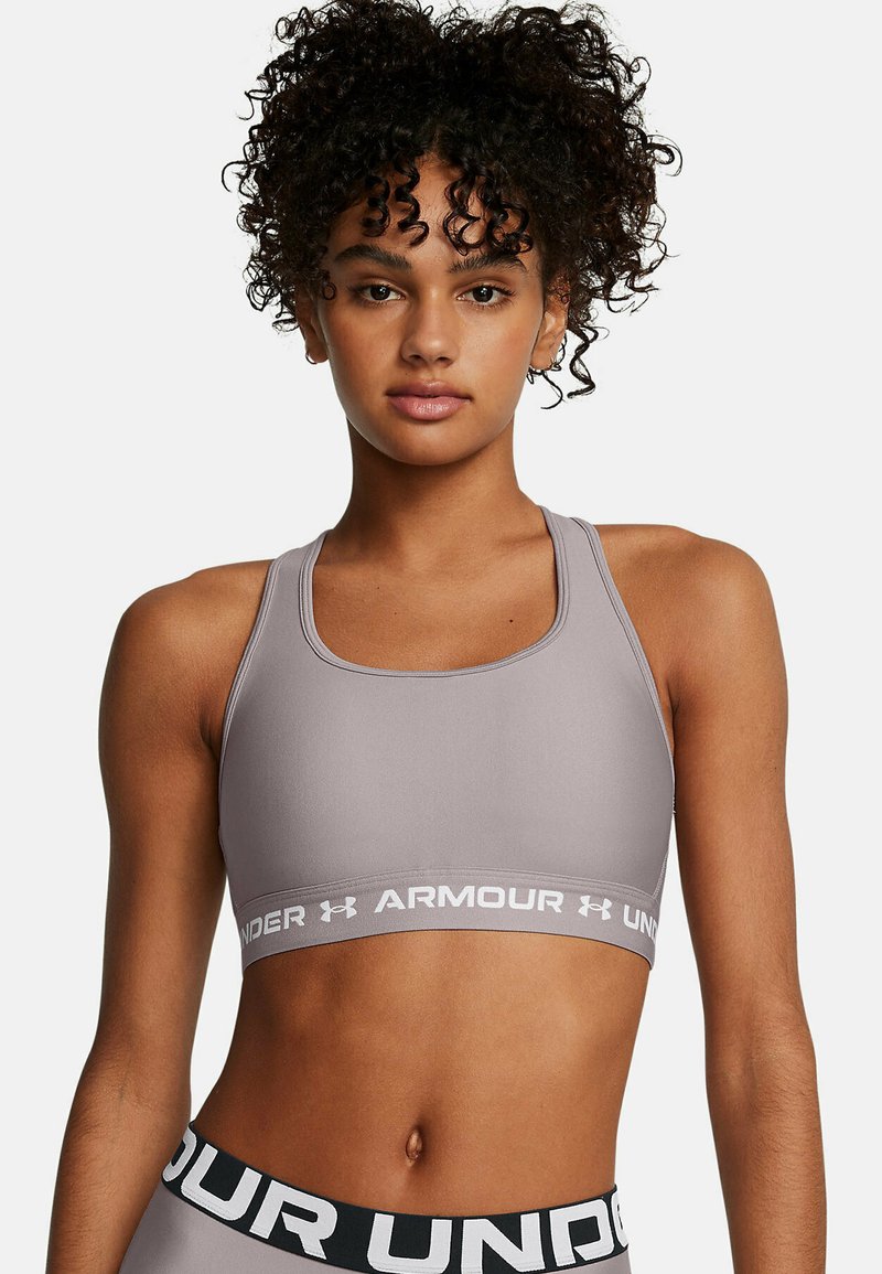 Under Armour CROSSBACK MID  - Medium support sports bra - tetra gray