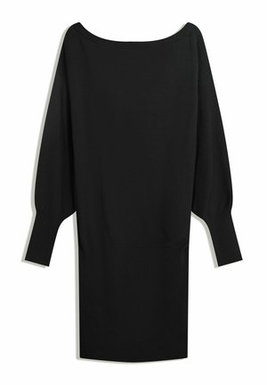 Svetríkové šaty - black