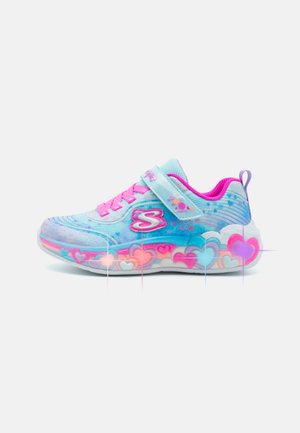 Skechers, ETERNAL HEART LIGHTS - Sneakers - light blue sparkle/multi-coloured