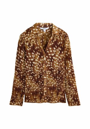 Next, PLISSE LONG SLEEVE SHIRT - Blúzka so zapínaním na gombíky - deer print