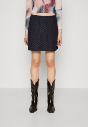 ONLY ONLSAVITA PINSTRIPE SHORT SKIRT - A-lõikeline seelik - night sky