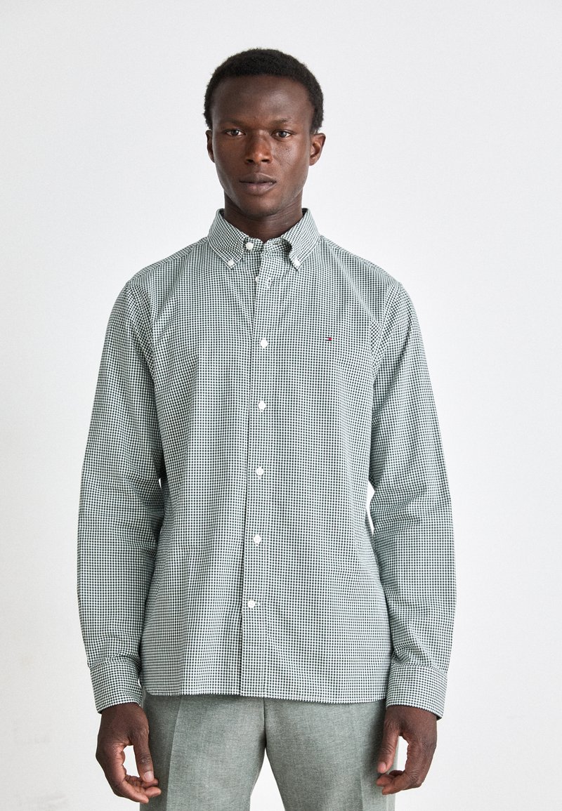 Tommy Hilfiger SOFT FLEX GINGHAM - Košeľa - ornamental green/optic white