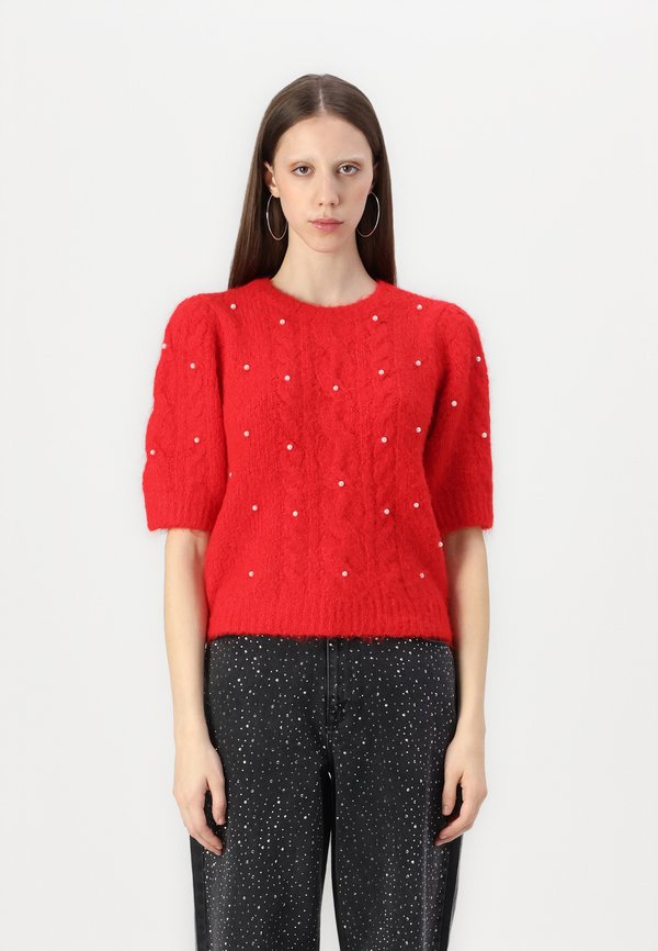 VMNOVA PEARL PUFF - Print T-shirt - salsa