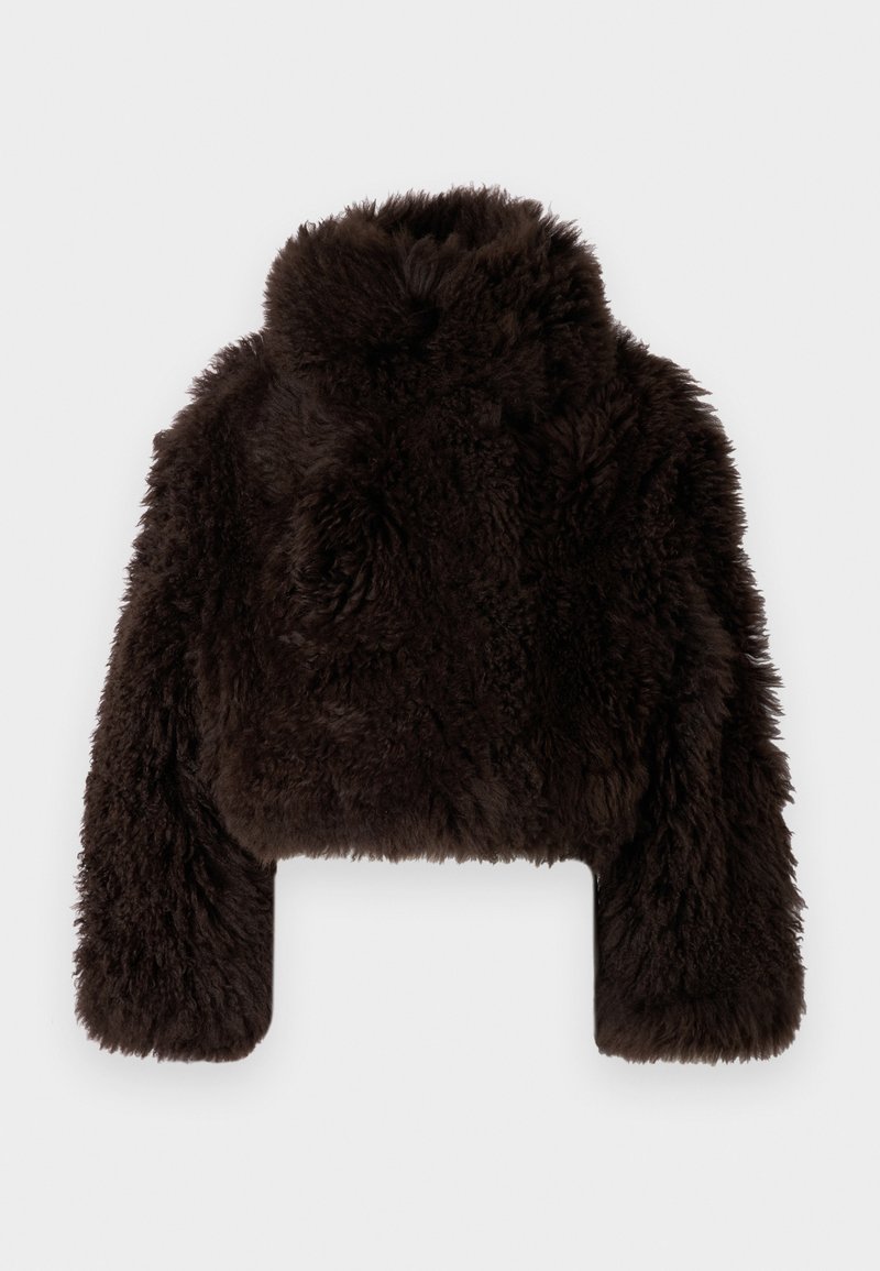 Shoreditch Ski Club Leren jas donkerbruin