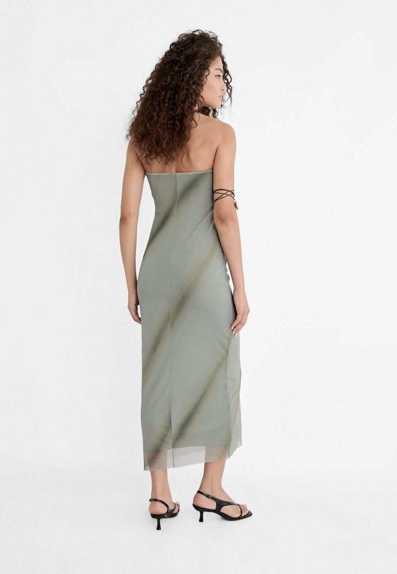 Stradivarius STRAPLESS - Shift dress - dark green - Zalando