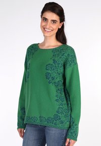 Sorgenfri Sylt FLEKKA - Strickpullover - deep grass