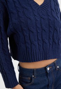 Even&Odd Stickad tröja - dark blue