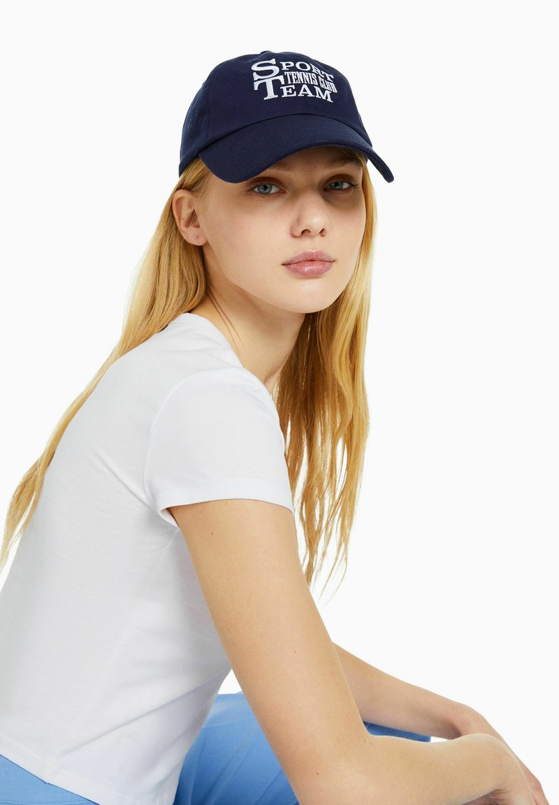 bershka-slogan-cap-blue-blau-zalando-at