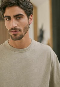 Next SHORT SLEEVE WAFFLE SET - REGULAR FIT - Nachtwäsche Set - stone neutral black