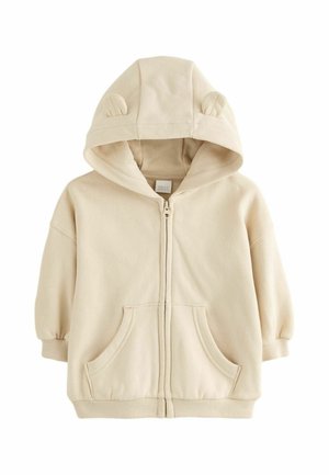 Next, REGULAR FIT - ZIP THROUGH HOODIE - Vetoketjullinen college - cream