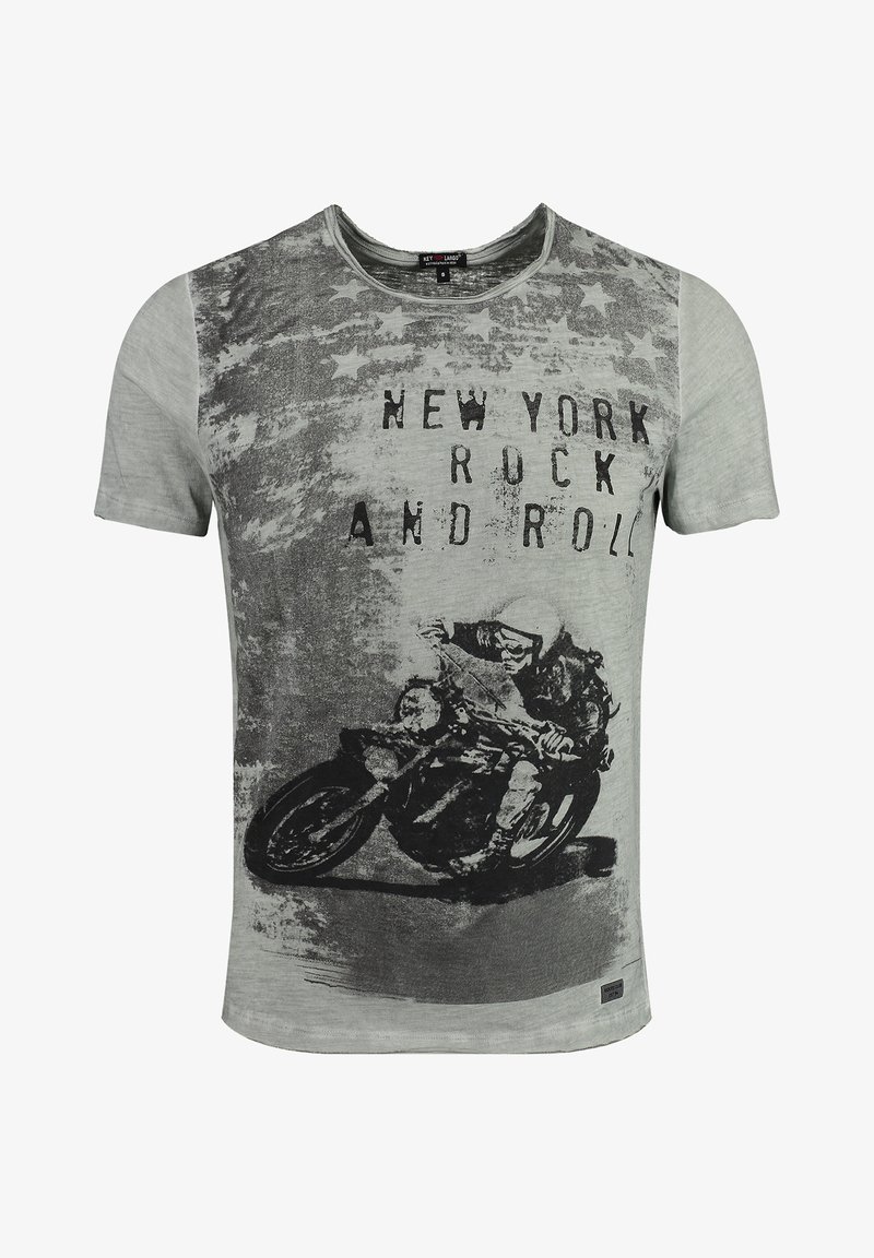 Key Largo CAFE RACER ROUND - Camiseta estampada - faded moss