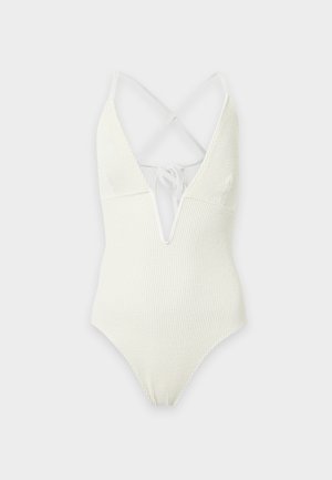 Good American, ALWAYS FITS DEEP V UNDERWIRE - Ujumistrikoo - cloud white