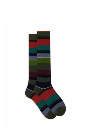 Gallo LONG WITH MACRO STRIPES - Kniestrümpfe - quercia ribes