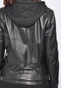 Mustang LEDERJACKE MIT SCHNALLEN - Leren jas - black