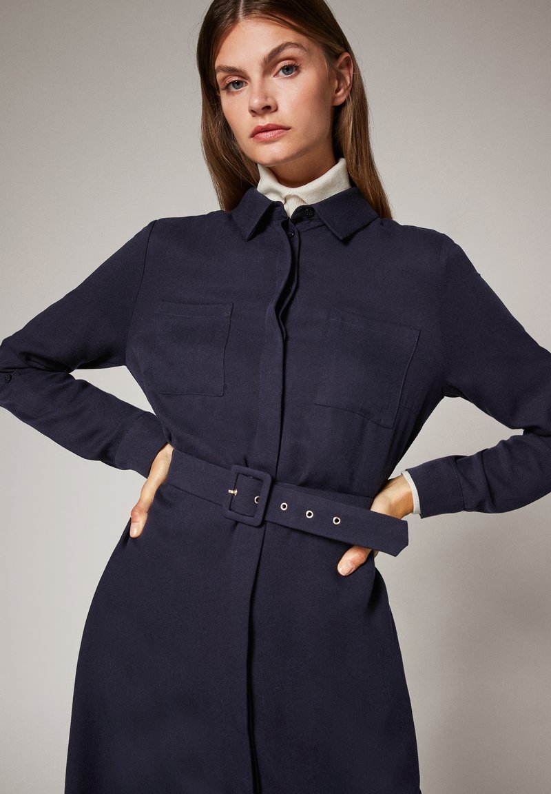 Damen Freizeitkleider | comma Blusenkleid navy/dunkelblau - SZ76933 Damen Freizeitkleider | comma Blusenkleid navy/dunkelblau - SZ76933