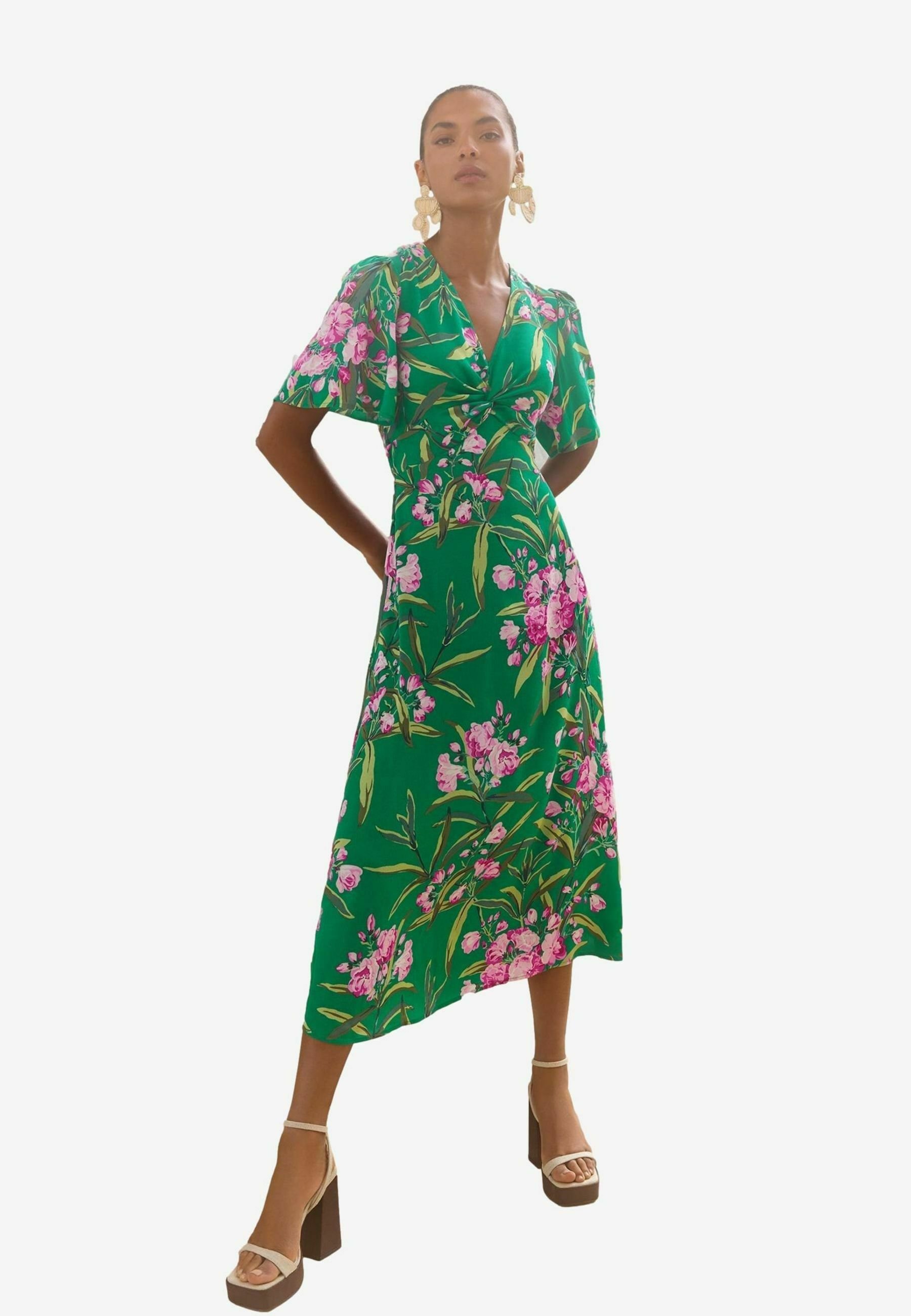 Love & Roses Day dress - green floral/green - Zalando Love & Roses Day dress - green floral/green - Zalando