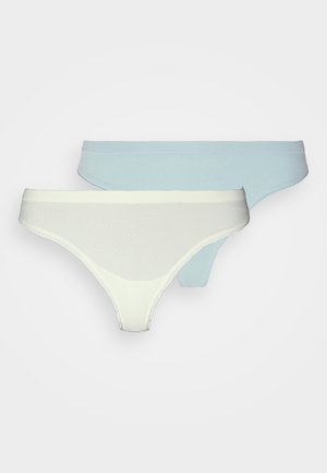 ONLY ONLANDREA SEAMLESS FRILL THONG 2 PACK - Tanga - cashmere blue