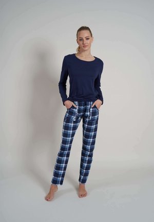 Pyjamas - blau dunkel allover
