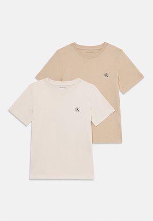 MONOGRAM UNISEX 2 PACK - Lihtne T-särk - safari/whitecap grey