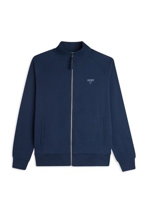 Freddy COMFORT FIT CON COLLO  - Felpa con zip - dress blue