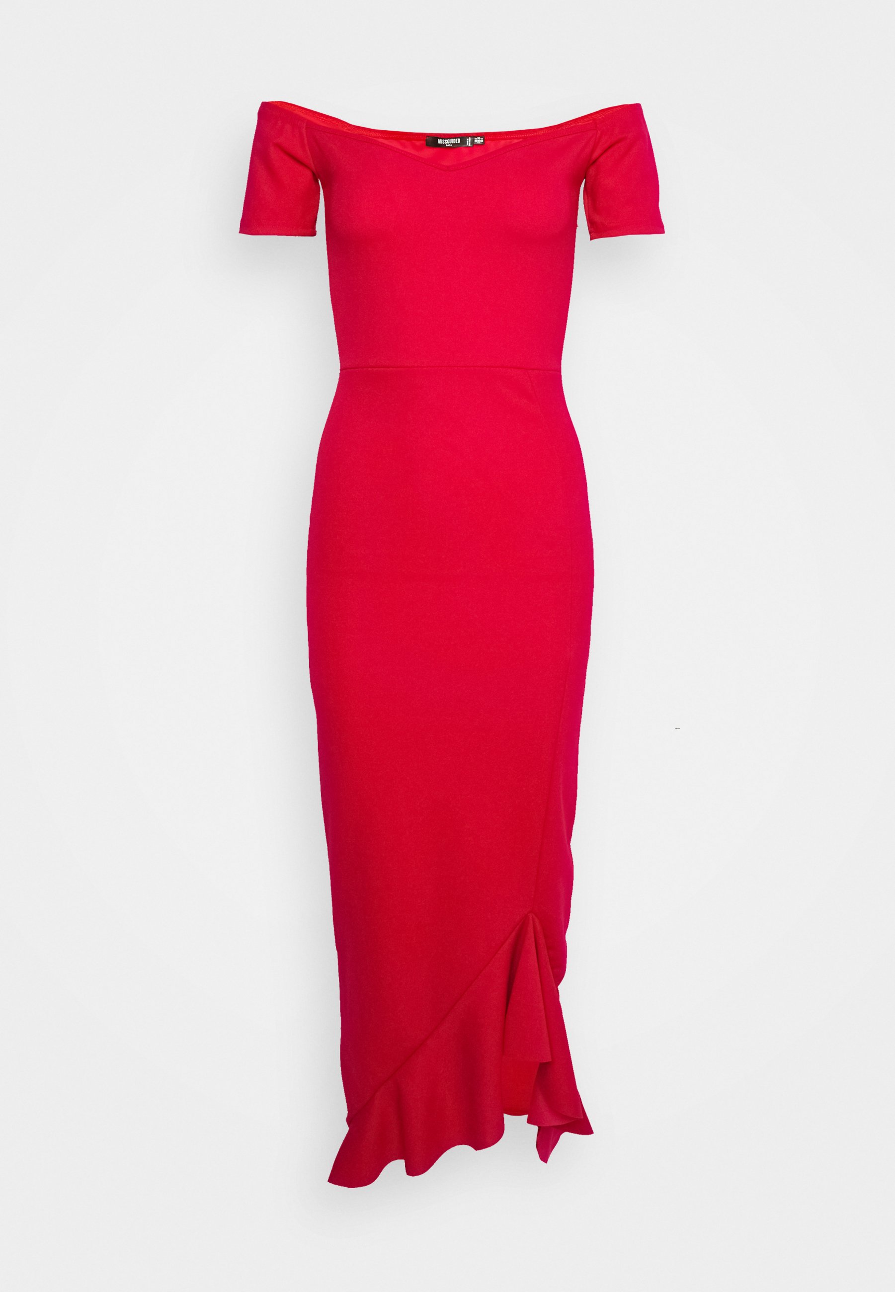 Missguided Tall BARDOT RUFFLE HEM MIDI 
