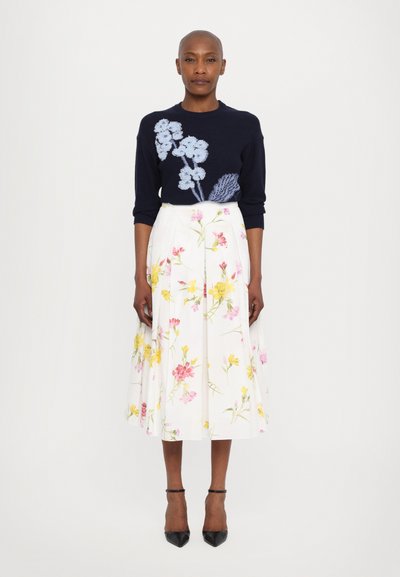Erdem PLEATED MIDI SKIRT - Rakott szoknya - off-white