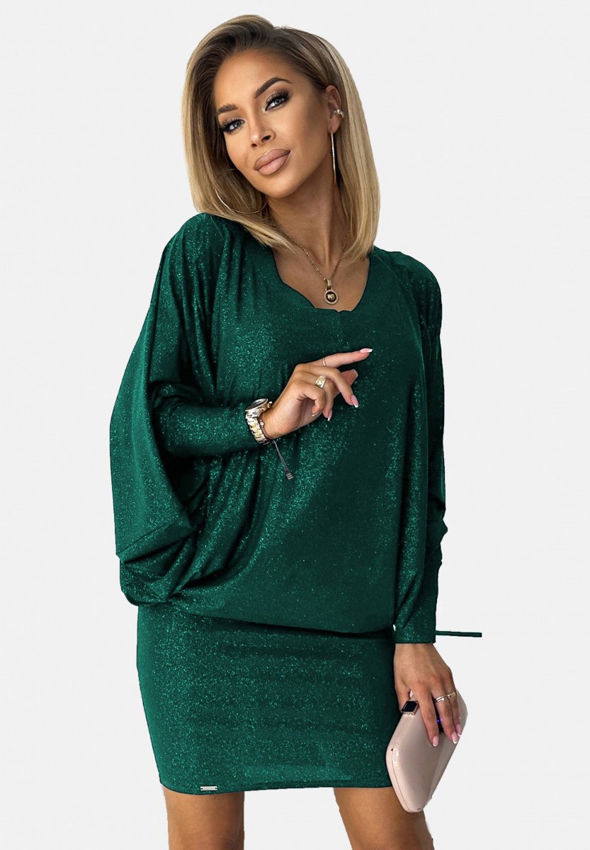slim fit dress slacks Dark Green Sequin Lace V Neck Long Prom Dresses Pic Color / US8 main image 0