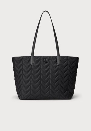 QUILTED EXTRA-LARGE STEVIE ZIP TOTE BAG - Shopping bags - black
