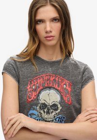 Superdry & Co ROCK GRAPHIC - T-shirts print - bison black