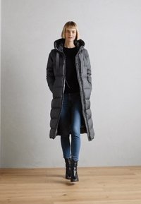 Marc O'Polo LONG COAT FEMININE SHAPE WITH HOOD - Untuvatakki - light graphite