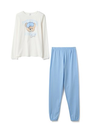REGULAR FIT WITH PRINT SET - Pigiama - white/light blue