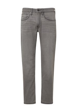 Sive naravne kavbojke z klasičnim pet-pocket dizajnom, ravnim krojem in subtilnim zbledelostmi. Imajo zadrgo in kovinsko gumbasto zapiranje.