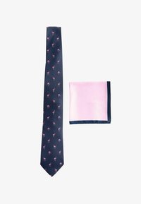 Unselected, navy blue flamingo pink