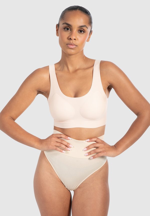 NYSA PLUNGE BRALETTE - Sport-BH mit leichter Stützkraft - sand