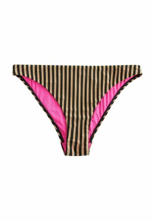 Bikini pezzo sotto - black gold metallic stripe
