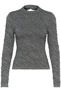 PILLA - Striktrøje - black/silver