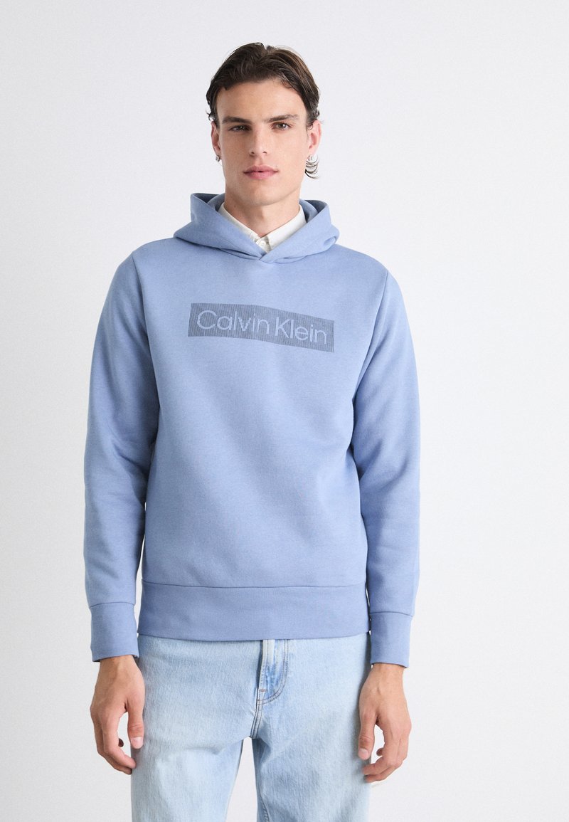 Calvin Klein BOX STRIPED LOGO HOODIE - Kapucni - troposhere